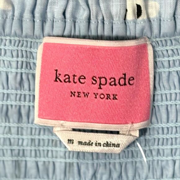 NWT Kate Spade Bphemian Midi Dress - Medium - Light Blue Print - 3/4 Sleeves - Picture 2 of 13